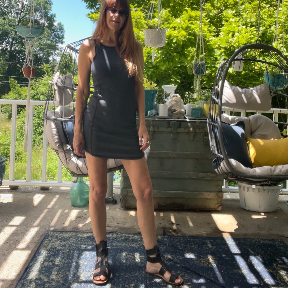 Gray Tank Racerback Dress - Picture 5 of 16